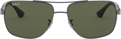 Men'S RB3483 Metal Square Sunglasses - WORLD TIME VISITS