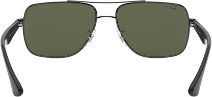 Men'S RB3483 Metal Square Sunglasses - WORLD TIME VISITS