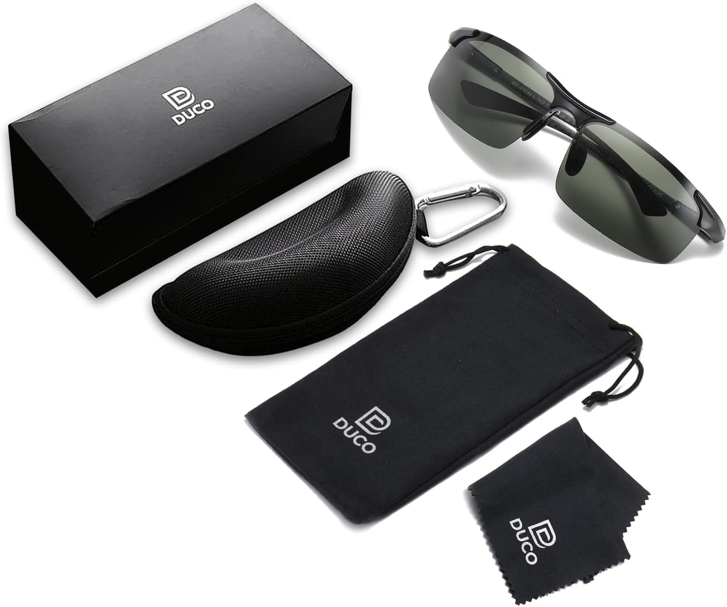 Men'S Sports Polarized Driving Carbon Fiber Sunglasses for Men UV400 Protection DC8277 - WORLD TIME VISITS