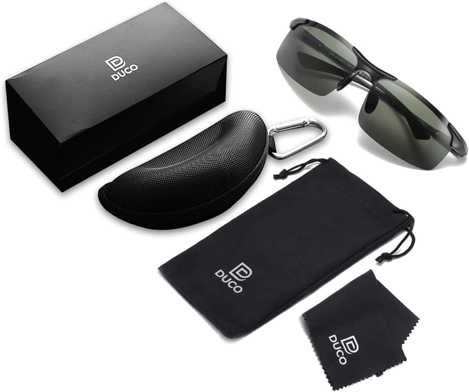 Men'S Sports Polarized Driving Carbon Fiber Sunglasses for Men UV400 Protection DC8277 - WORLD TIME VISITS