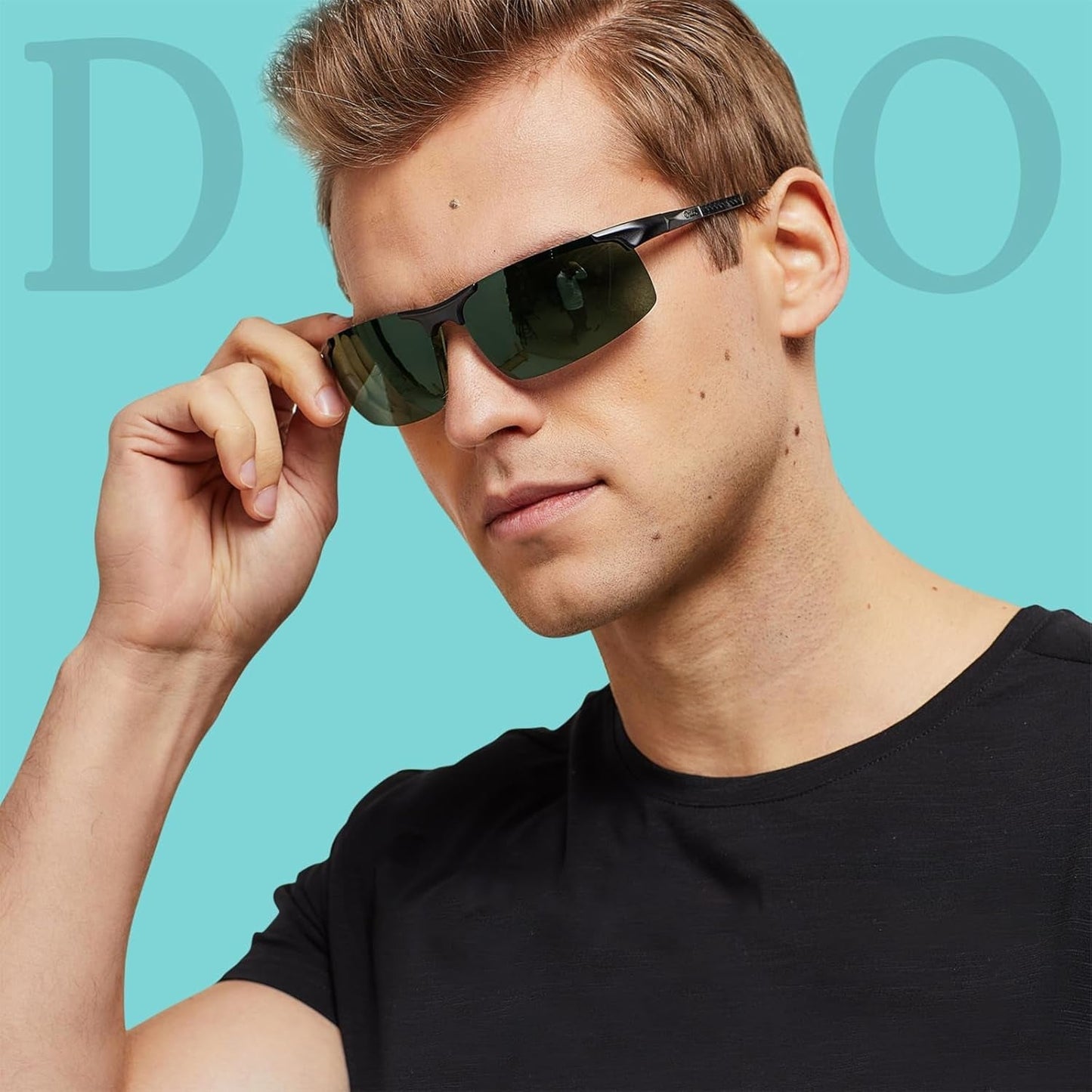 Men'S Sports Polarized Driving Carbon Fiber Sunglasses for Men UV400 Protection DC8277 - WORLD TIME VISITS