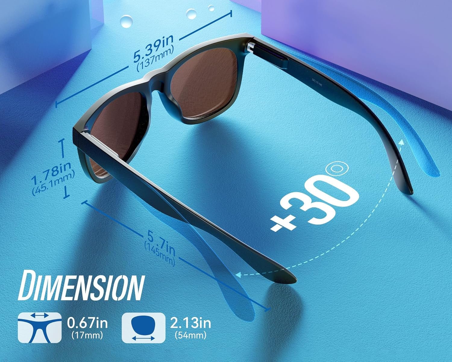 Mens Sunglasses Polarized with UV400 Protection, Fits for Women Fashion Driving, Fishing, Sports, Beach, Golfing - WORLD TIME VISITS