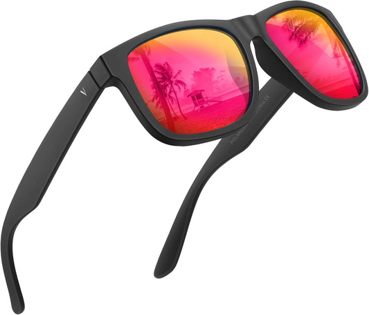 Mens Sunglasses Polarized with UV400 Protection, Fits for Women Fashion Driving, Fishing, Sports, Beach, Golfing - WORLD TIME VISITS