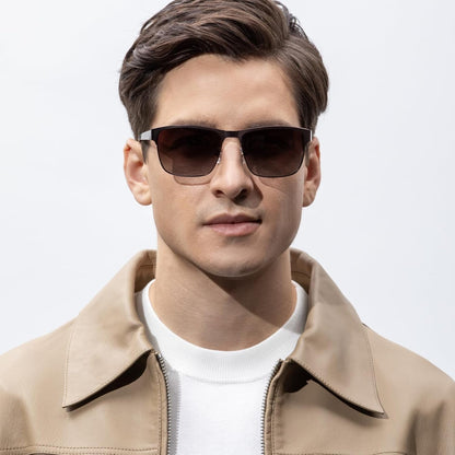 Metal Mens Sunglasses Polarized UV400 Protection for Driving Fishing Hiking Golf Everyday Use CA5225 - WORLD TIME VISITS