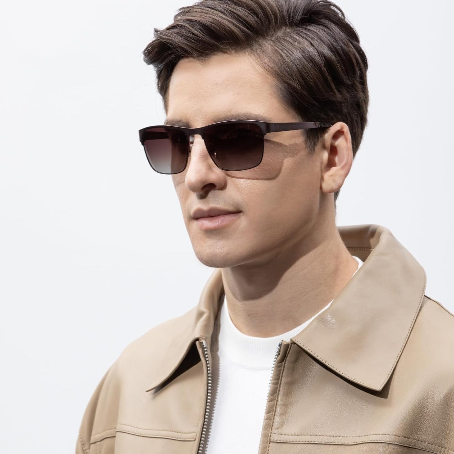 Metal Mens Sunglasses Polarized UV400 Protection for Driving Fishing Hiking Golf Everyday Use CA5225 - WORLD TIME VISITS