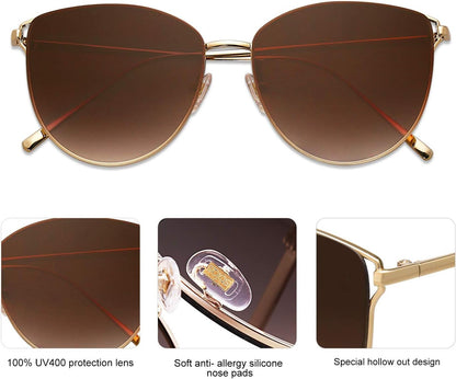 Mirrored Flat Lens Fashion Sunglasses for Women SJ1085 - WORLD TIME VISITS