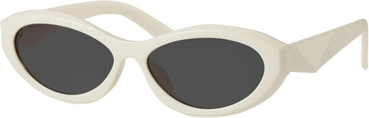 Oval Cat Eye Sunglasses for Women Retro Y2K Style MS52372 - WORLD TIME VISITS