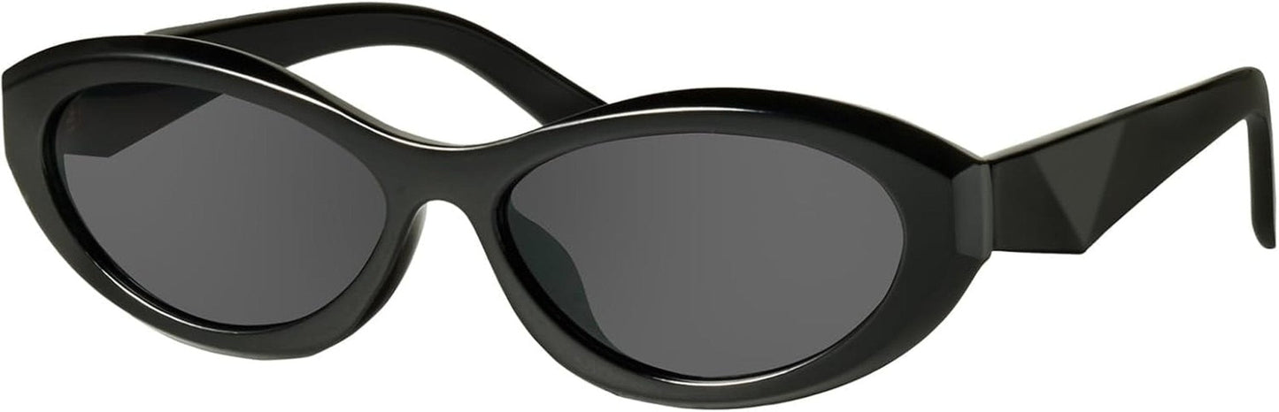 Oval Cat Eye Sunglasses for Women Retro Y2K Style MS52372 - WORLD TIME VISITS