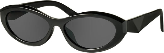 Oval Cat Eye Sunglasses for Women Retro Y2K Style MS52372 - WORLD TIME VISITS