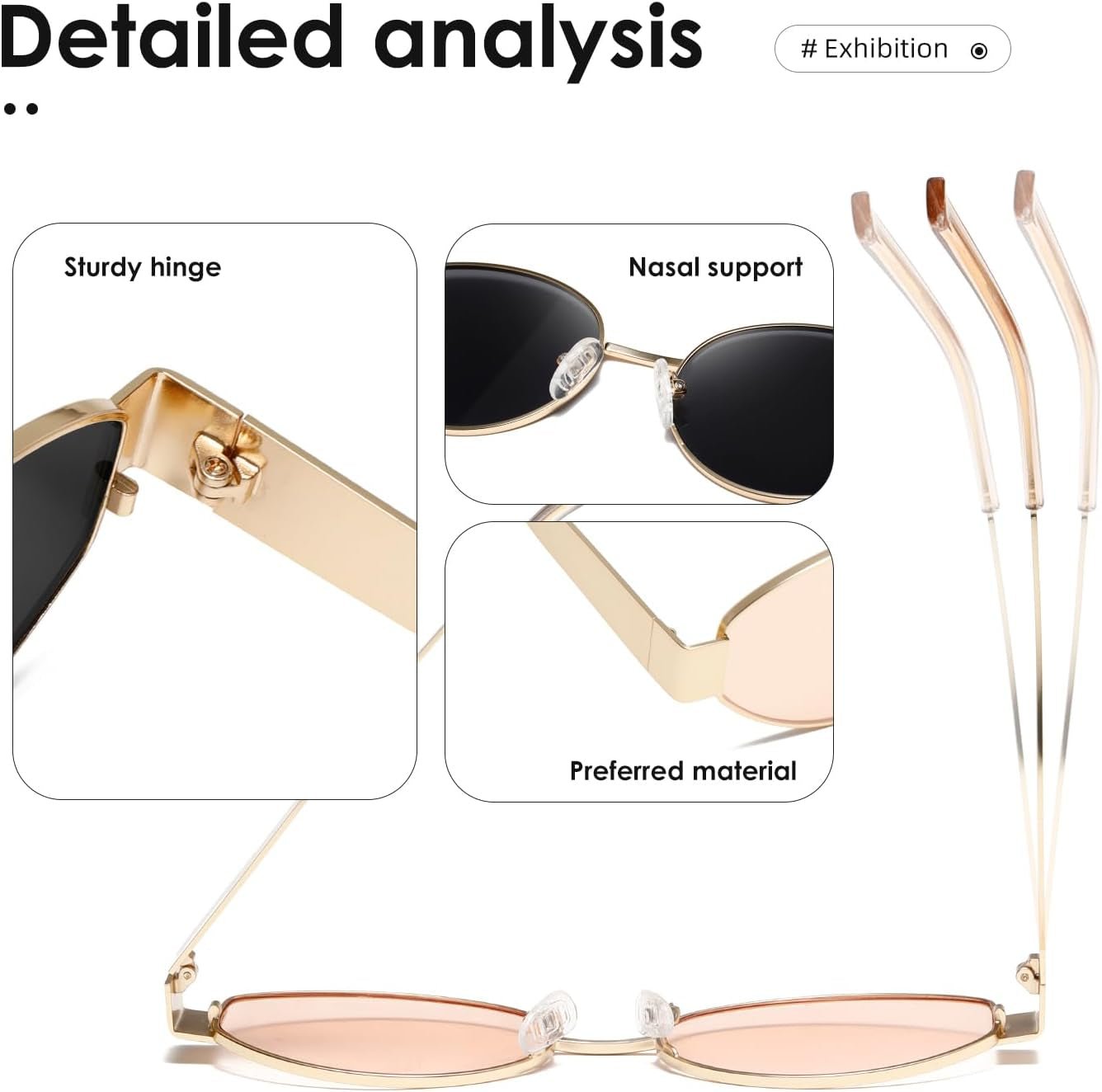 Oval Sunglasses Womens Men Retro Trendy Sun Glasses Classic Metal Shades K1653 - WORLD TIME VISITS