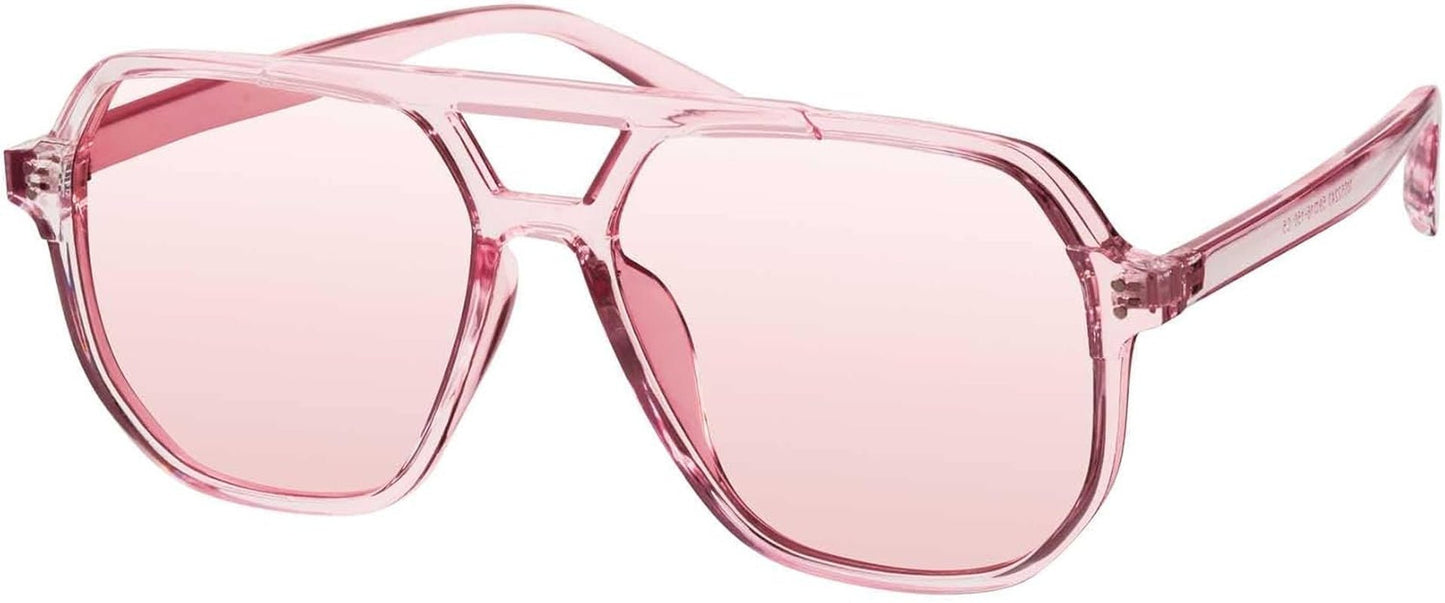 Oversized Aviator Sunglasses for Women and Men with Polarized Lens MS52243 - WORLD TIME VISITS