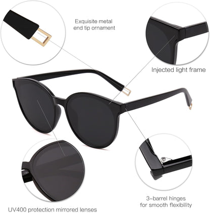 Oversized round Sunglasses for Women and Men - WORLD TIME VISITS