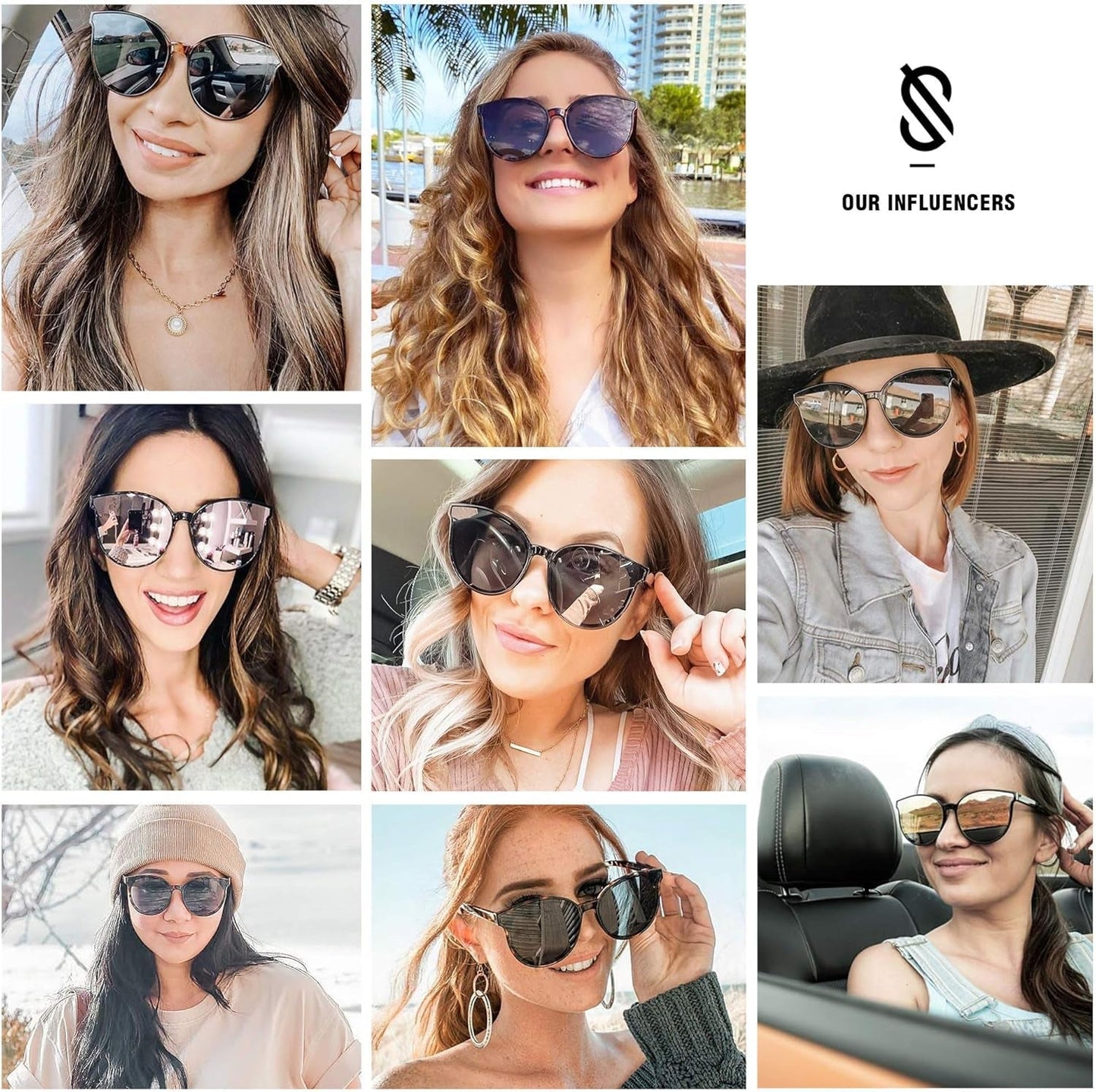 Oversized round Sunglasses for Women and Men - WORLD TIME VISITS