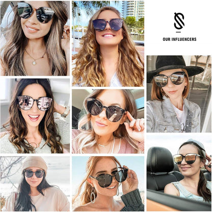 Oversized round Sunglasses for Women and Men - WORLD TIME VISITS