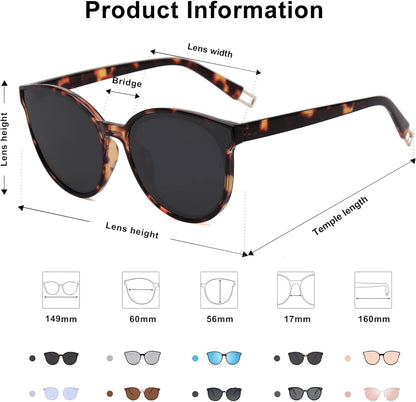 Oversized round Sunglasses for Women and Men - WORLD TIME VISITS