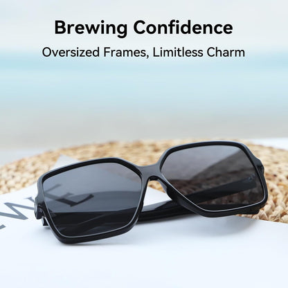 Oversized Square Sunglasses for Women Big Large Wide Fashion Shades for Men UV Protection Unisex - WORLD TIME VISITS