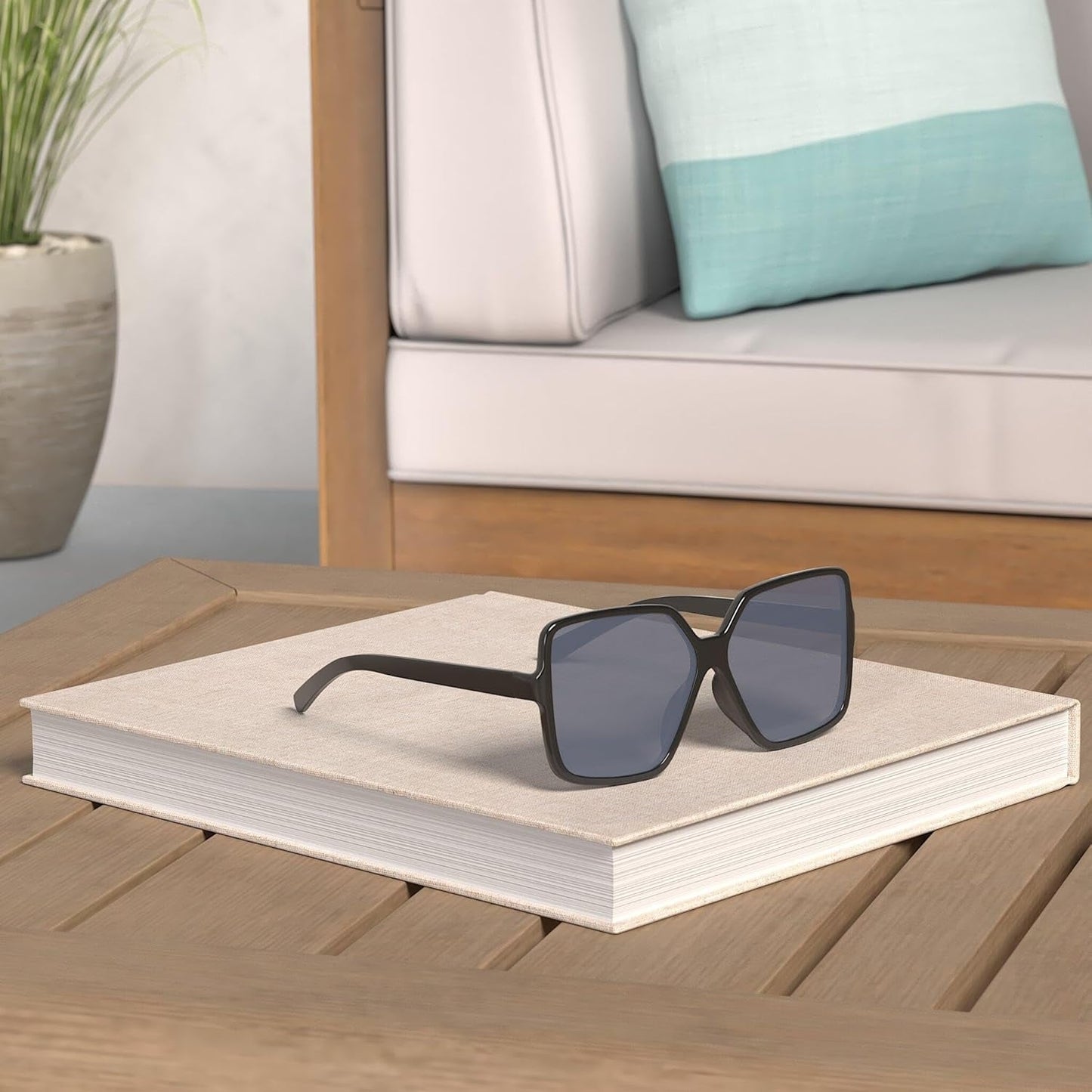 Oversized Square Sunglasses for Women Big Large Wide Fashion Shades for Men UV Protection Unisex - WORLD TIME VISITS