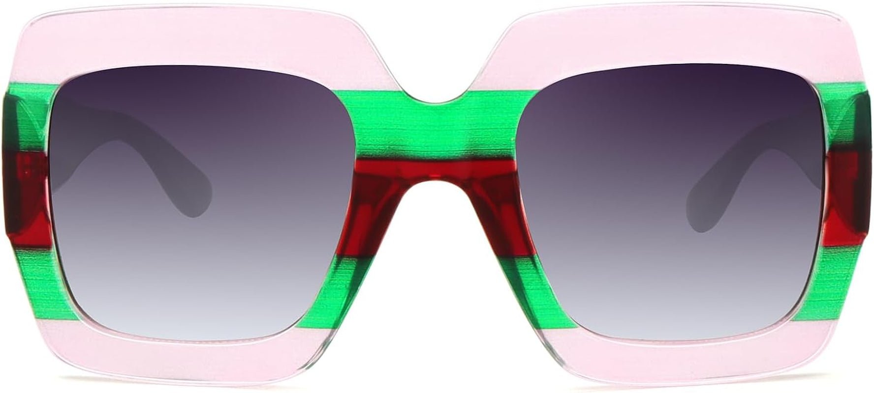 Oversized Square Sunglasses Womens Retro Shades Luxury Big Sun Glasses UV400 Protection S0178 - WORLD TIME VISITS