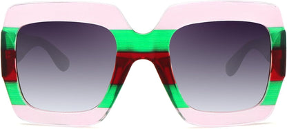 Oversized Square Sunglasses Womens Retro Shades Luxury Big Sun Glasses UV400 Protection S0178 - WORLD TIME VISITS