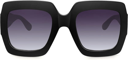 Oversized Square Sunglasses Womens Retro Shades Luxury Big Sun Glasses UV400 Protection S0178 - WORLD TIME VISITS