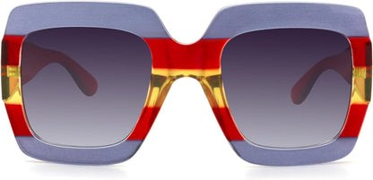 Oversized Square Sunglasses Womens Retro Shades Luxury Big Sun Glasses UV400 Protection S0178 - WORLD TIME VISITS