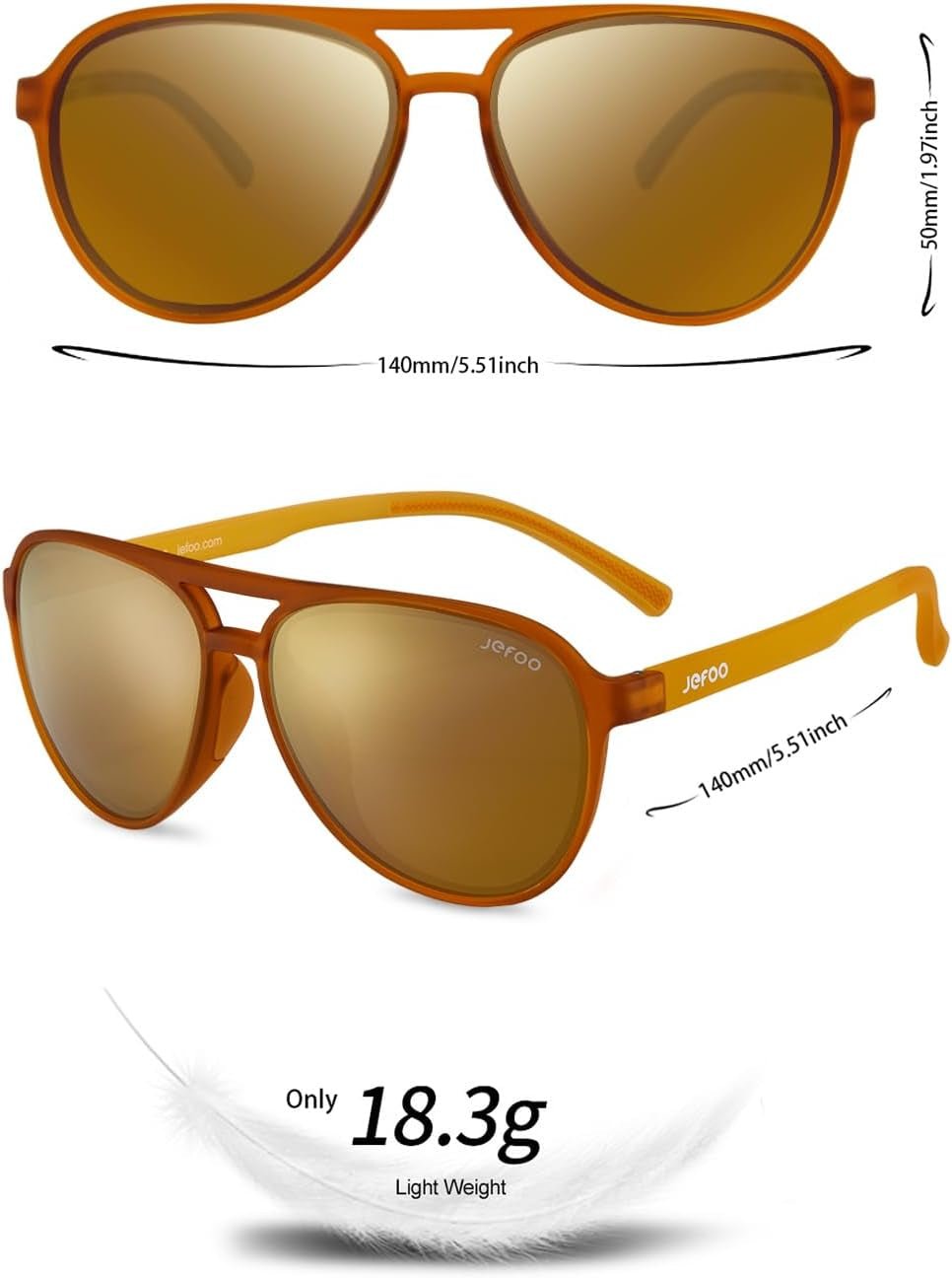 Polarized Aviator Sunglasses for Women Men Retro Trendy Sports Sunglasses for Outdoor UV400 Protection - WORLD TIME VISITS