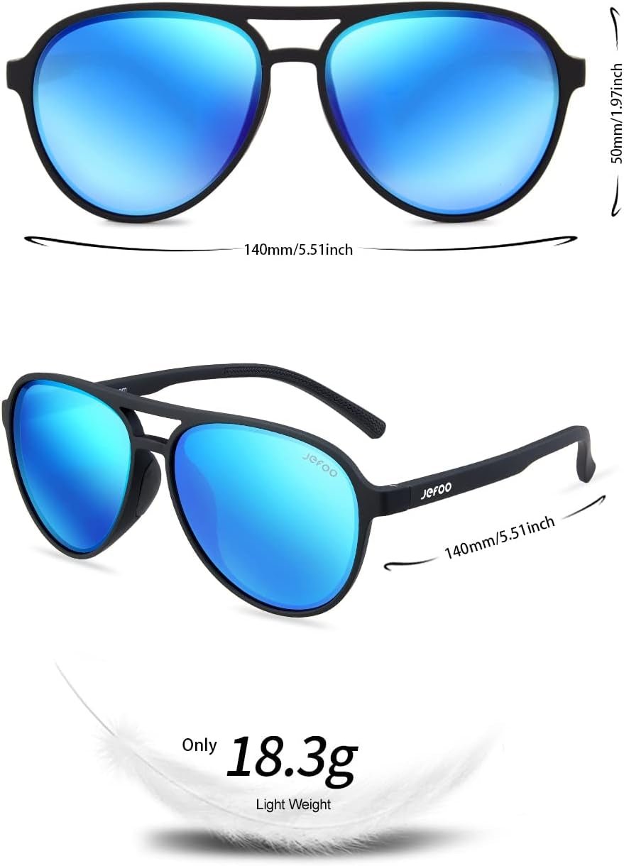 Polarized Aviator Sunglasses for Women Men Retro Trendy Sports Sunglasses for Outdoor UV400 Protection - WORLD TIME VISITS
