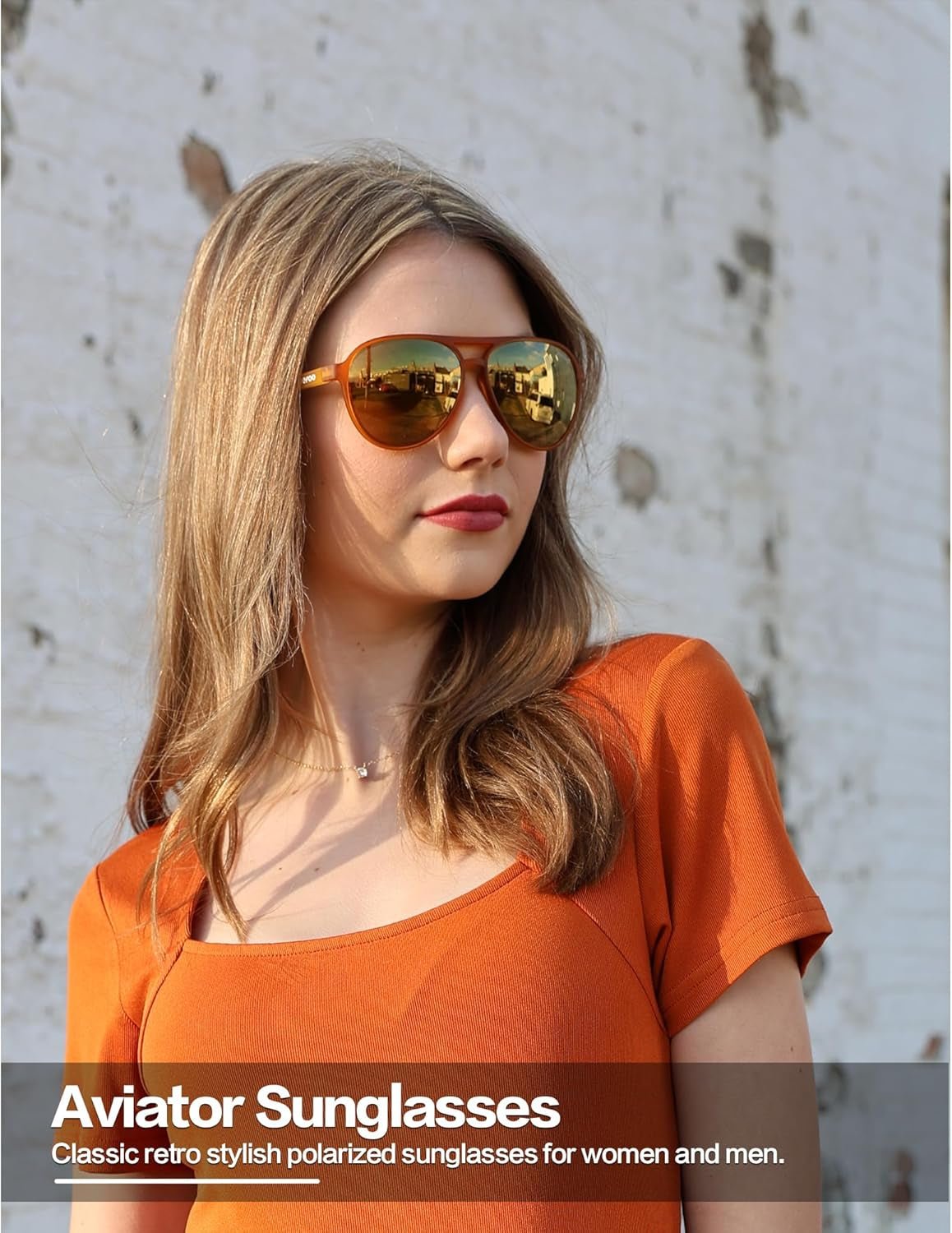 Polarized Aviator Sunglasses for Women Men Retro Trendy Sports Sunglasses for Outdoor UV400 Protection - WORLD TIME VISITS