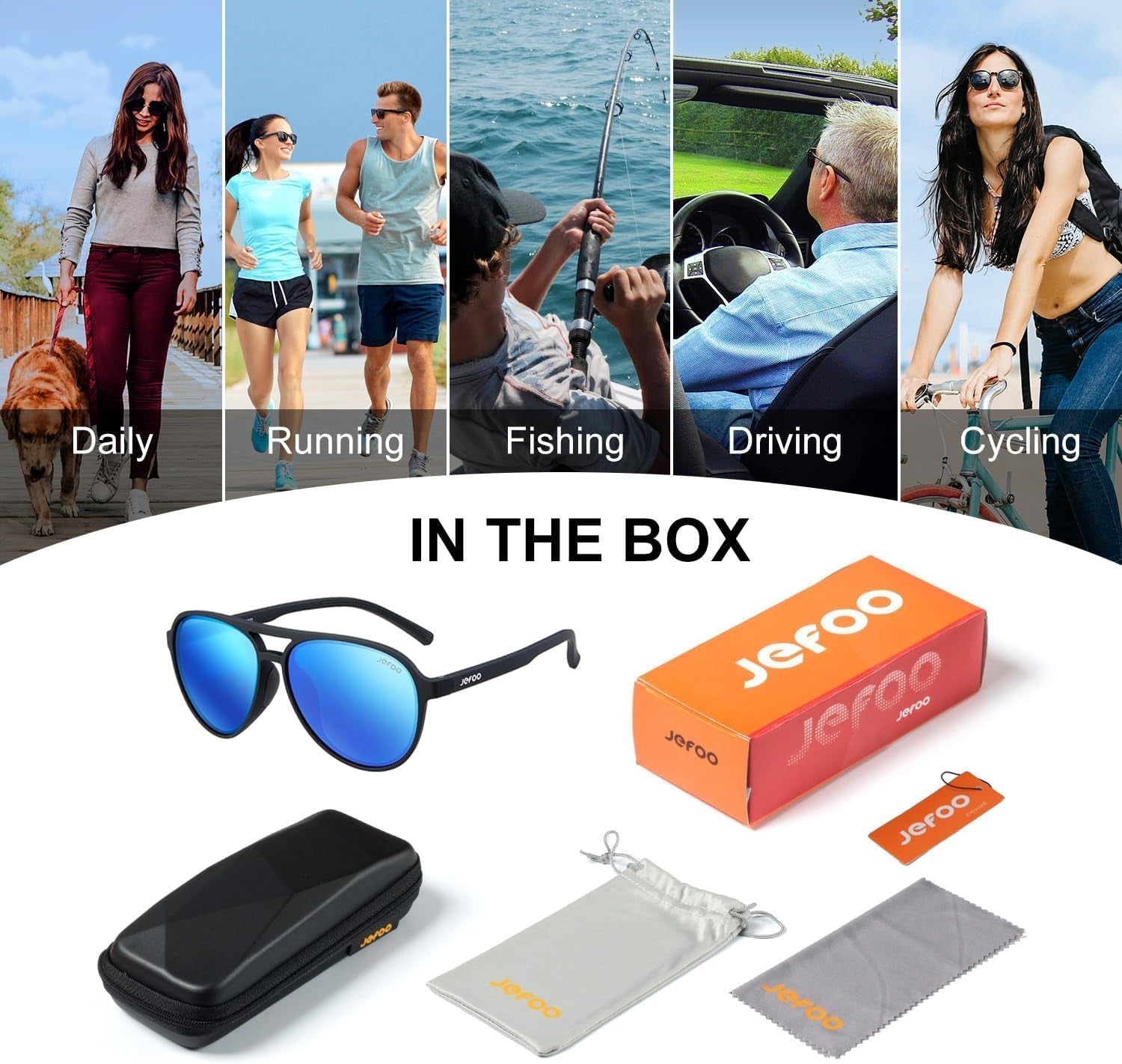 Polarized Aviator Sunglasses for Women Men Retro Trendy Sports Sunglasses for Outdoor UV400 Protection - WORLD TIME VISITS