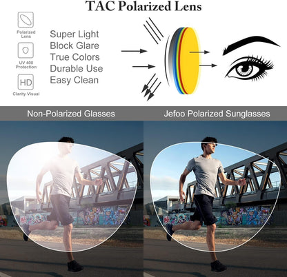 Polarized Aviator Sunglasses for Women Men Retro Trendy Sports Sunglasses for Outdoor UV400 Protection - WORLD TIME VISITS