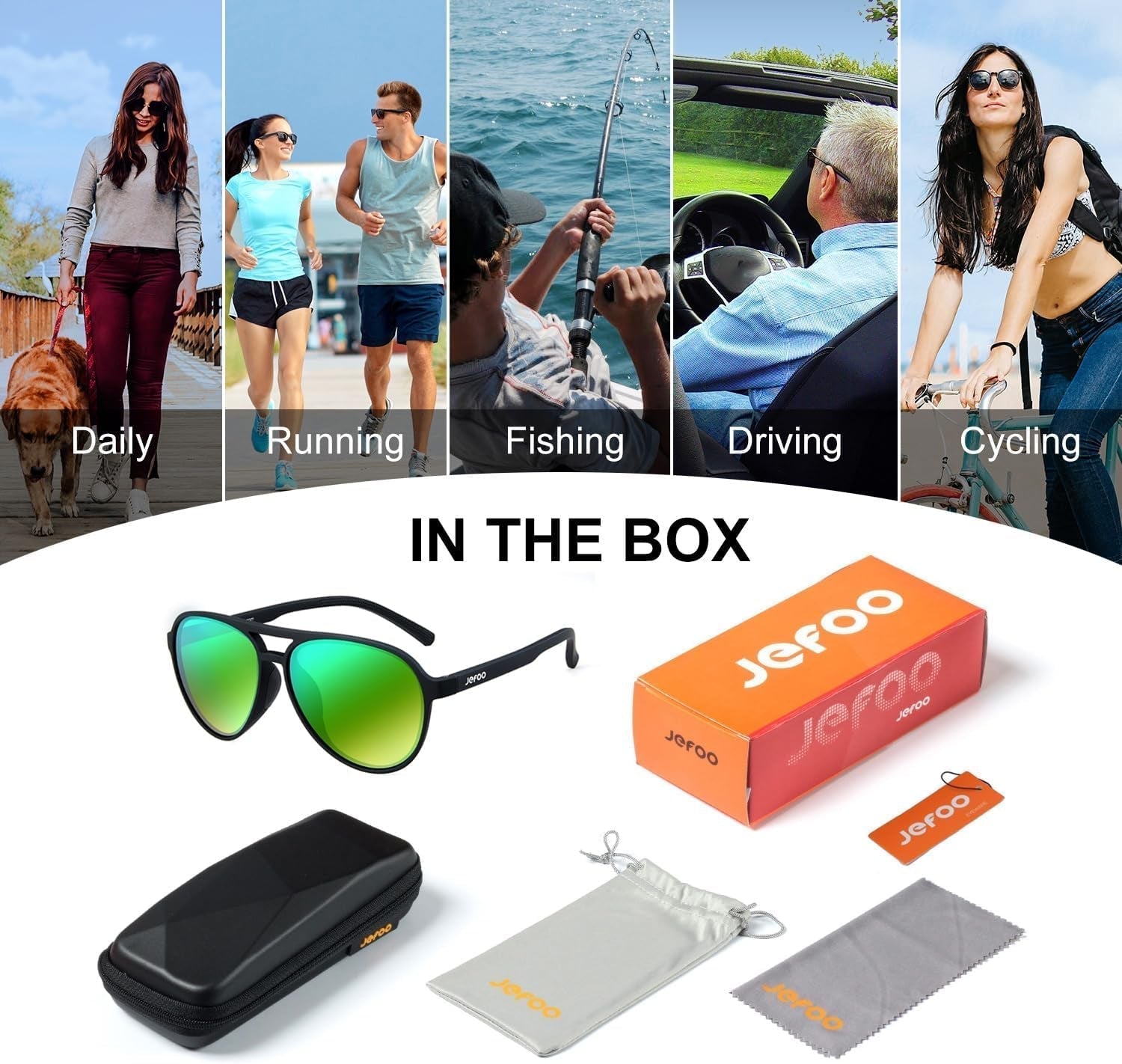 Polarized Aviator Sunglasses for Women Men Retro Trendy Sports Sunglasses for Outdoor UV400 Protection - WORLD TIME VISITS