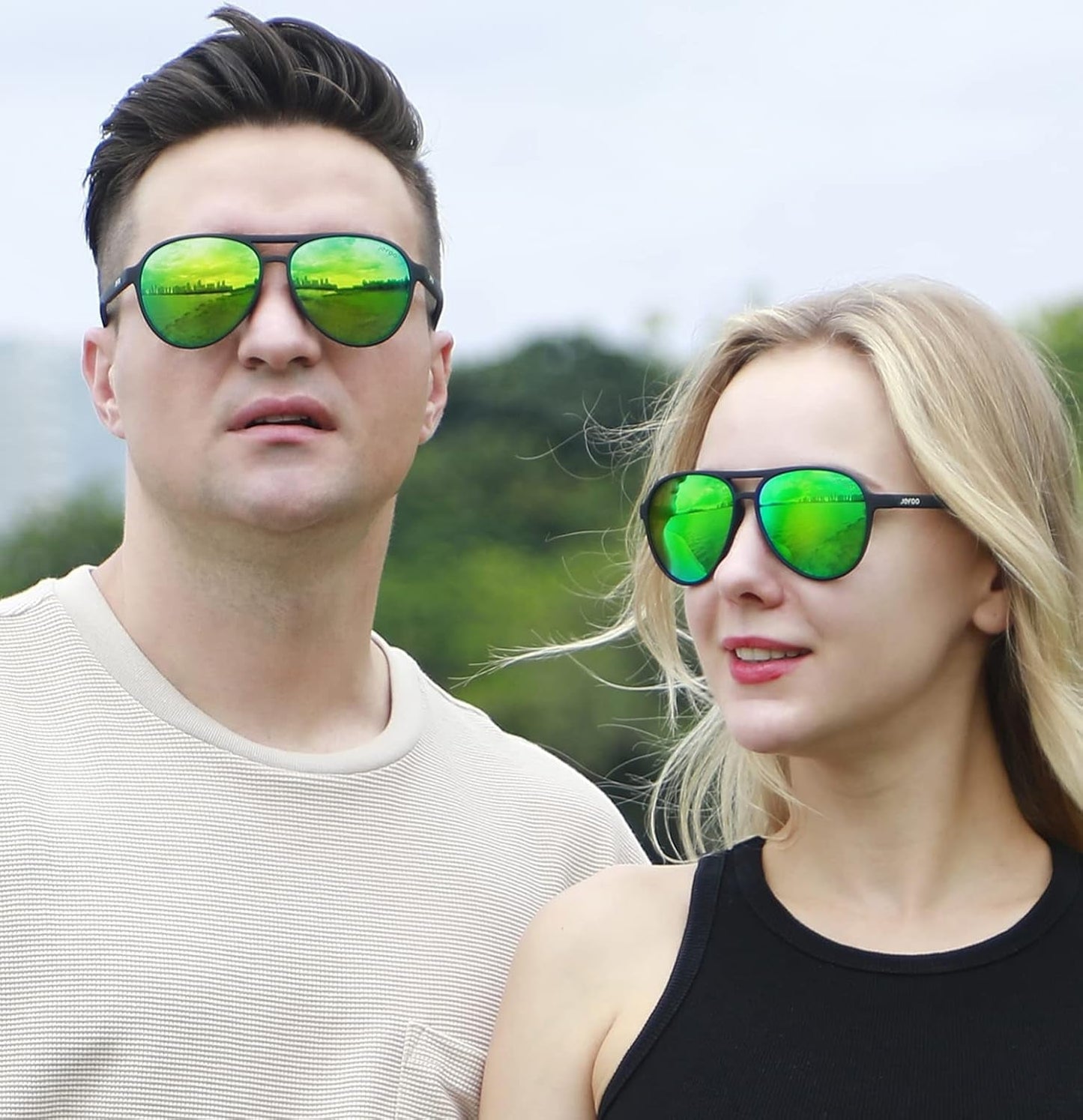 Polarized Aviator Sunglasses for Women Men Retro Trendy Sports Sunglasses for Outdoor UV400 Protection - WORLD TIME VISITS