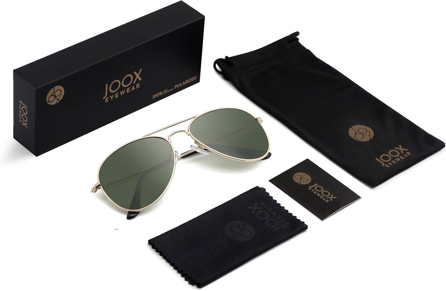 Polarized Aviator Sunglasses for Women Men, UV400 Protection Lens and Lightweight Metal Pilot Frame - WORLD TIME VISITS