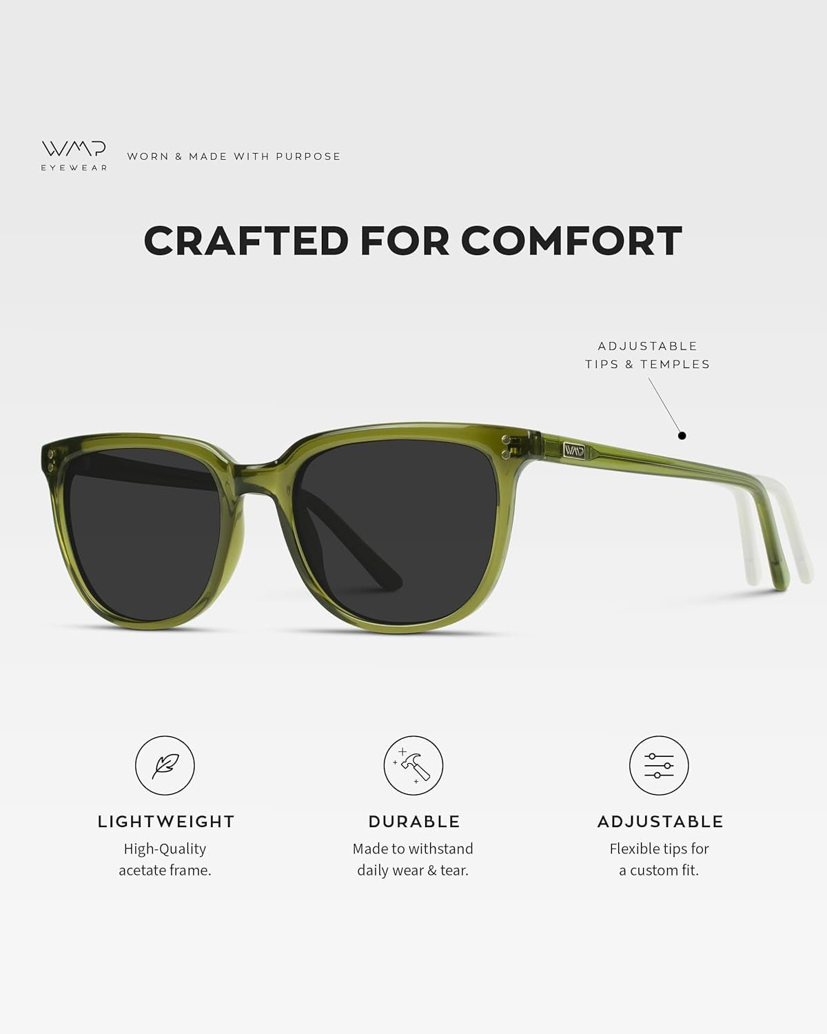 Polarized Classic Retro Flat Square Unisex Sunglasses - WORLD TIME VISITS