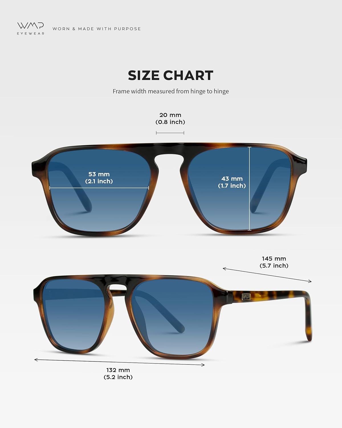 Polarized Modern Aviator One - Bridge Square Mens Sunglasses - WORLD TIME VISITS