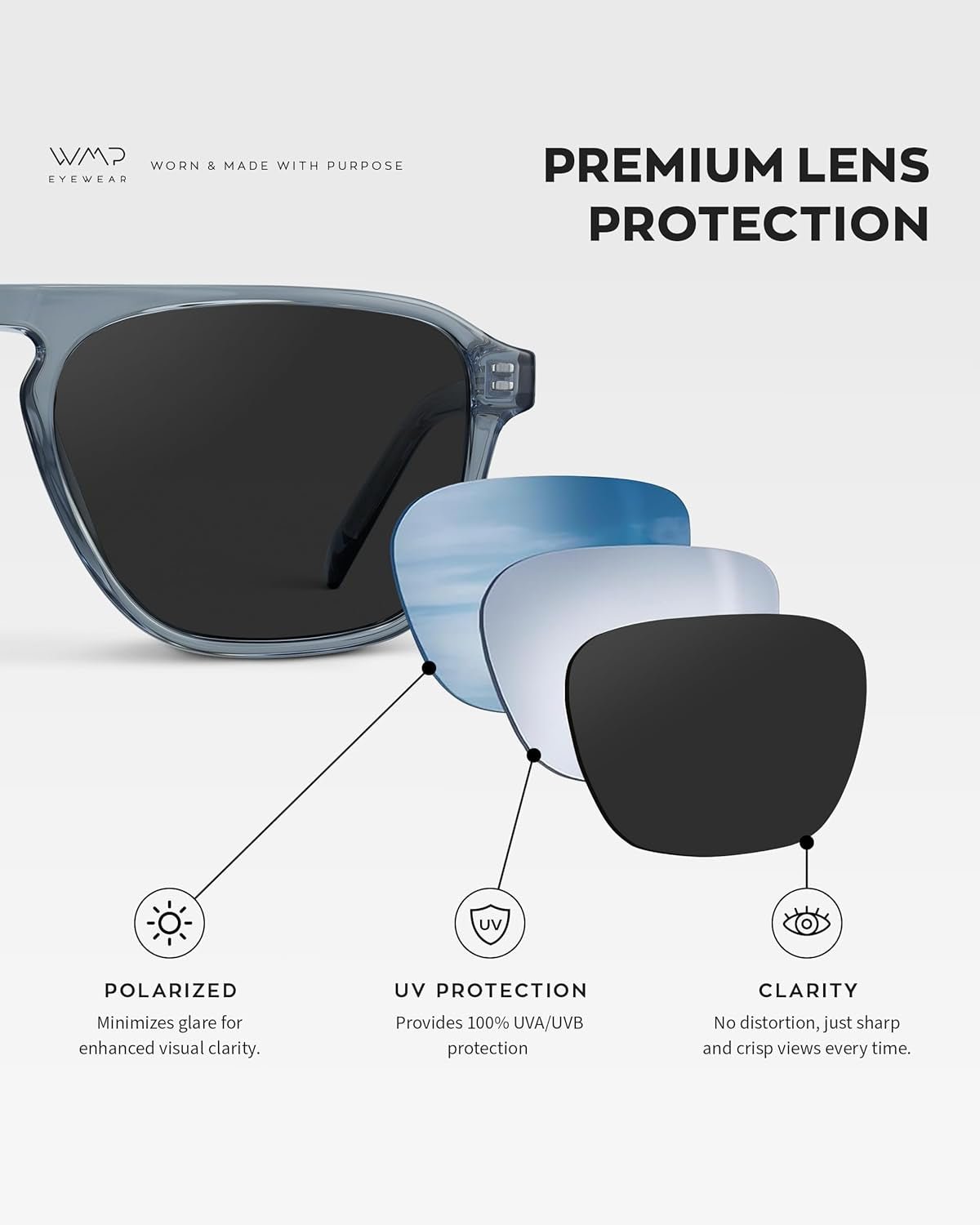 Polarized Modern Aviator One - Bridge Square Mens Sunglasses - WORLD TIME VISITS