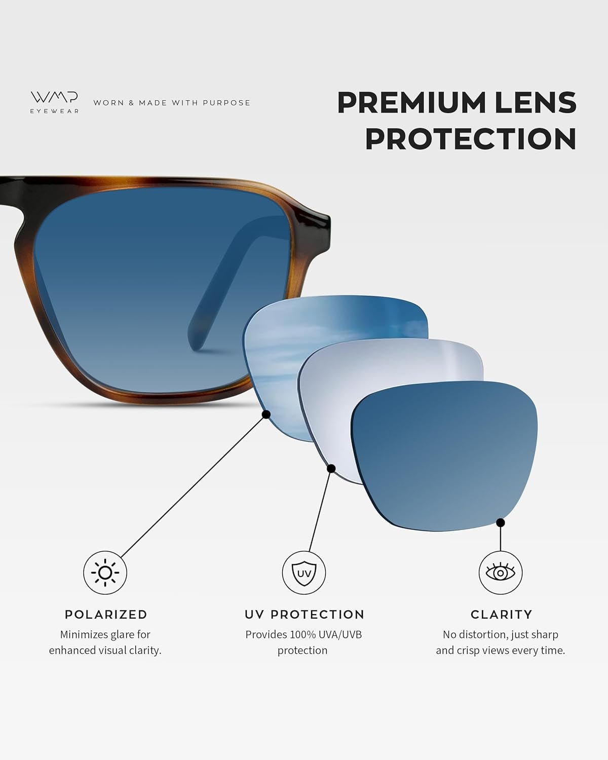 Polarized Modern Aviator One - Bridge Square Mens Sunglasses - WORLD TIME VISITS