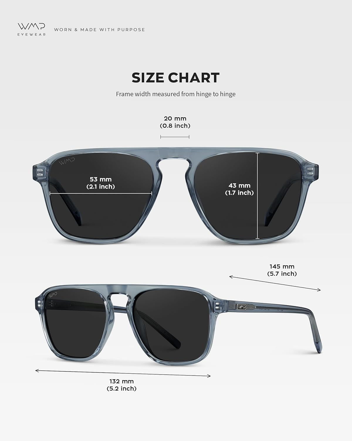 Polarized Modern Aviator One - Bridge Square Mens Sunglasses - WORLD TIME VISITS