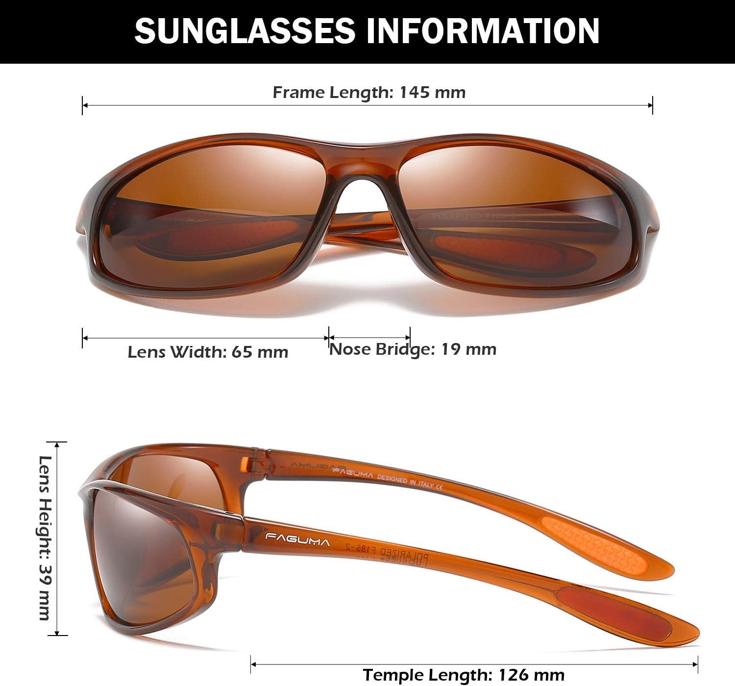Polarized Sports Sunglasses for Men Cycling Driving Fishing UV400 Protection - WORLD TIME VISITS