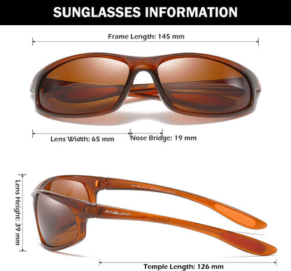 Polarized Sports Sunglasses for Men Cycling Driving Fishing UV400 Protection - WORLD TIME VISITS