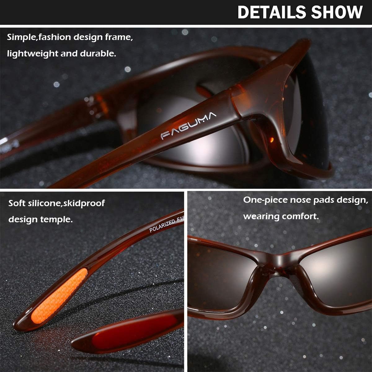 Polarized Sports Sunglasses for Men Cycling Driving Fishing UV400 Protection - WORLD TIME VISITS