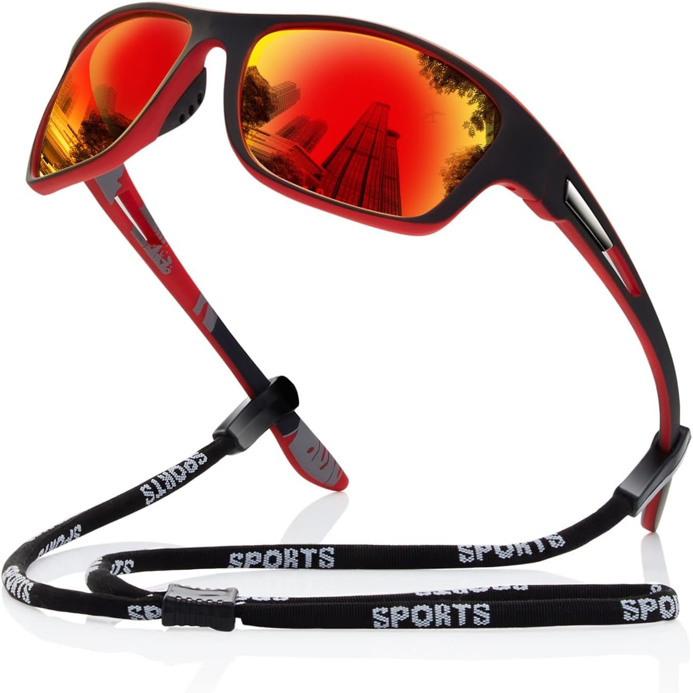 Polarized Sports Sunglasses for Men: UV400 Protection Glasses Womens Wrap around Goggles for Driving Fishing - WORLD TIME VISITS