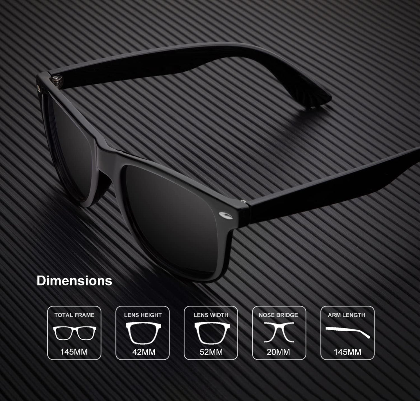 Polarized Sunglasses for Men and Women Matte Finish Sun Glasses Color Mirror Lens UV Blocking (3 Pack) - WORLD TIME VISITS