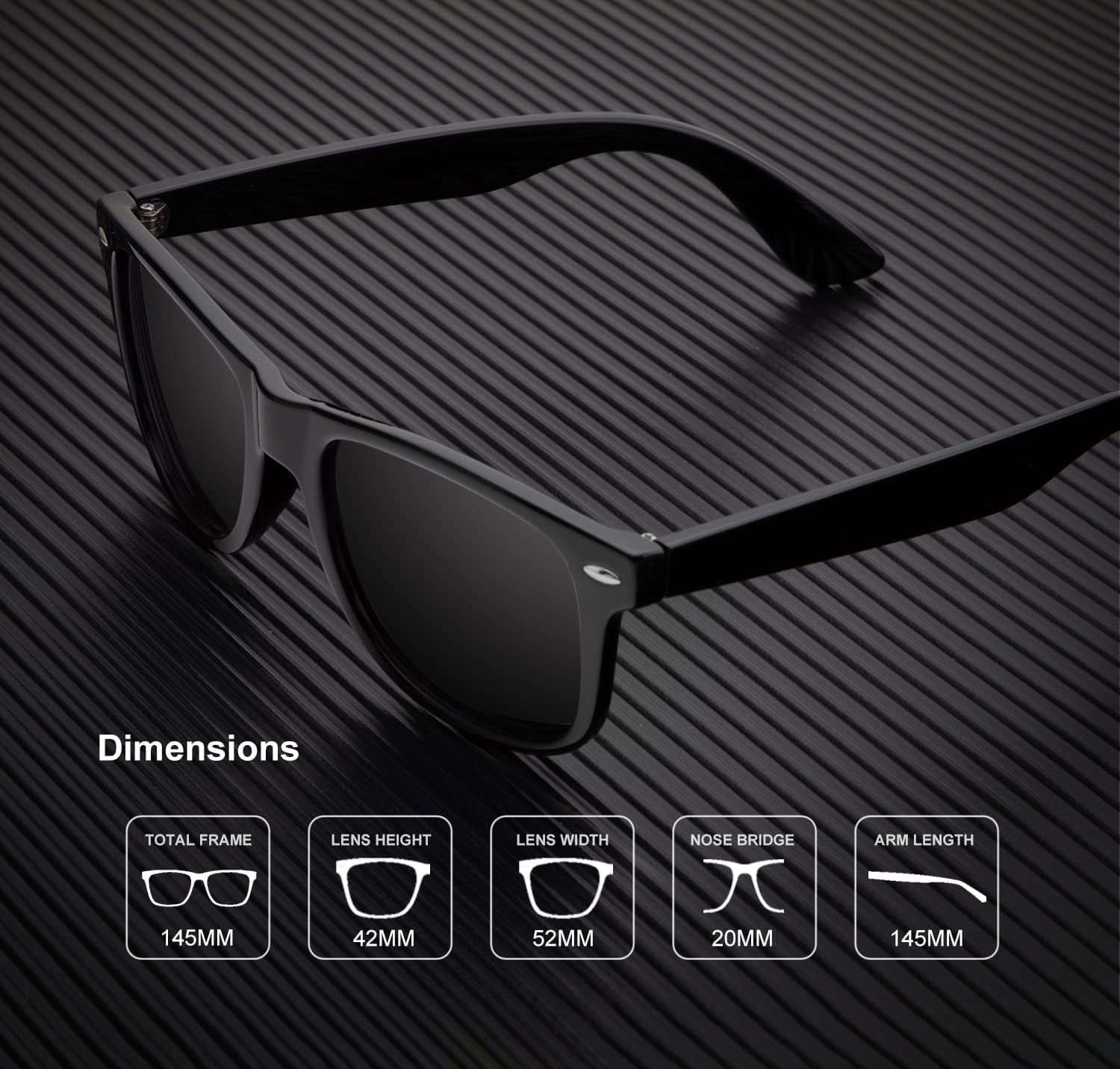 Polarized Sunglasses for Men and Women Matte Finish Sun Glasses Color Mirror Lens UV Blocking (3 Pack) - WORLD TIME VISITS