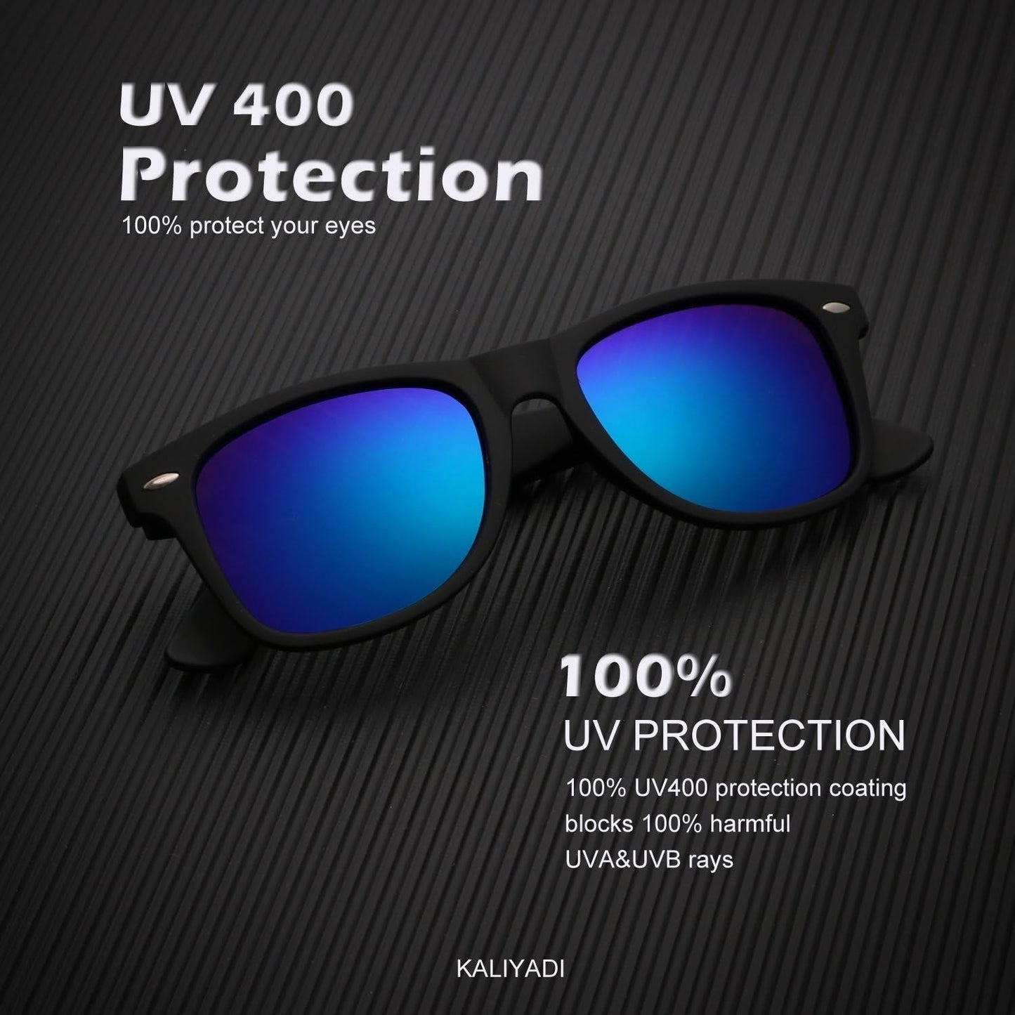 Polarized Sunglasses for Men and Women Matte Finish Sun Glasses Color Mirror Lens UV Blocking (3 Pack) - WORLD TIME VISITS