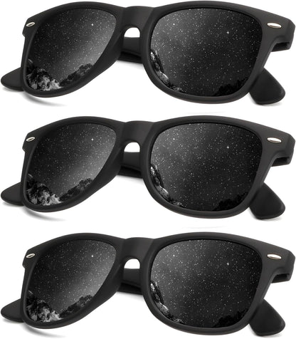 Polarized Sunglasses for Men and Women Matte Finish Sun Glasses Color Mirror Lens UV Blocking (3 Pack) - WORLD TIME VISITS