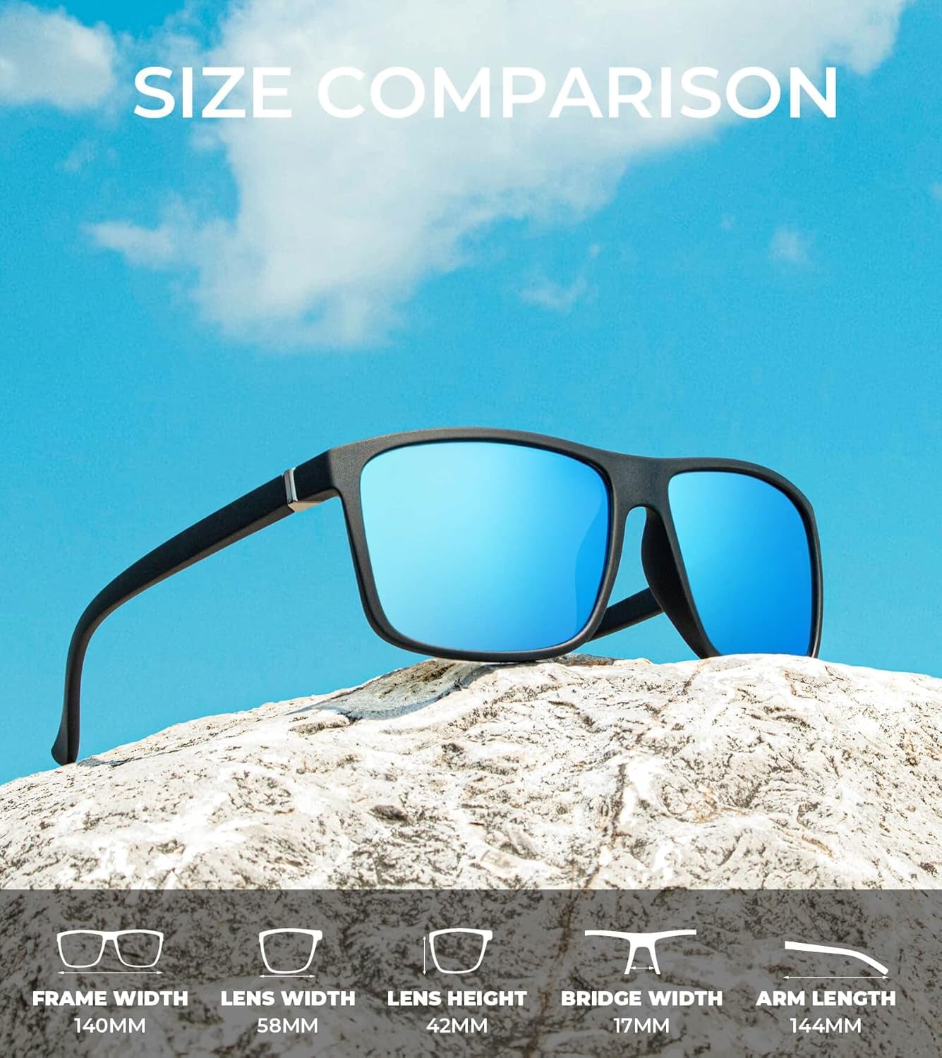 Polarized Sunglasses for Men and Women, Mens Sun Glasses with UV Protection for Driving Fishing Golf (3 Packs) - WORLD TIME VISITS