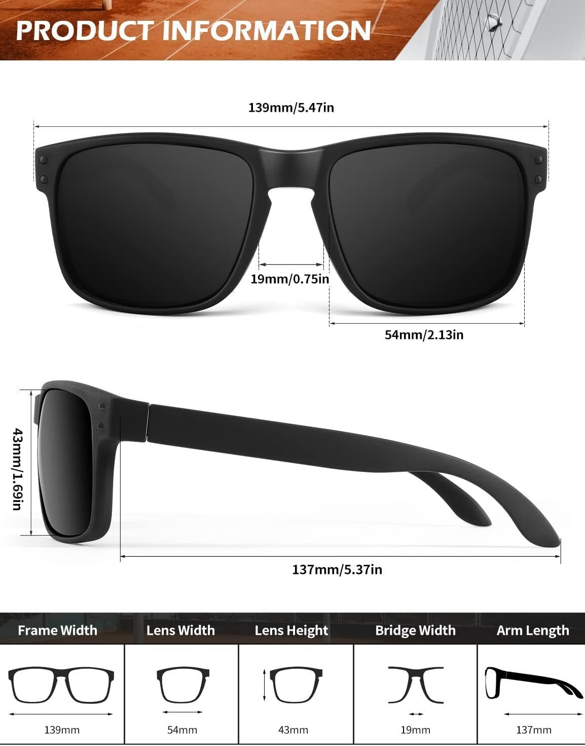 Polarized Sunglasses for Men and Women Vintage Style Sun Glasses for Fishing Running Driving with UV Protection - WORLD TIME VISITS