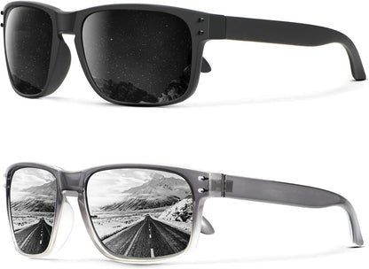 Polarized Sunglasses for Men and Women Vintage Style Sun Glasses for Fishing Running Driving with UV Protection - WORLD TIME VISITS