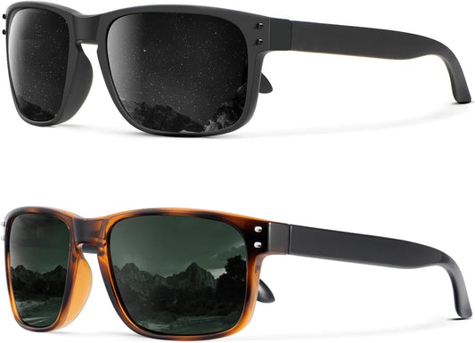 Polarized Sunglasses for Men and Women Vintage Style Sun Glasses for Fishing Running Driving with UV Protection - WORLD TIME VISITS